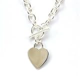 Sterling Silver 30g Chunky Tiffany Style Bracelet With Large Heart