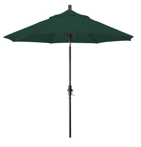 California Umbrella 9-Feet Aluminum Tilt Market Umbrella with Bronze Pole, Hunter Green