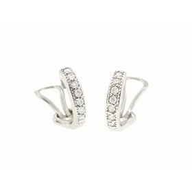 White Gold Clip-On Huggie by Jude Frances