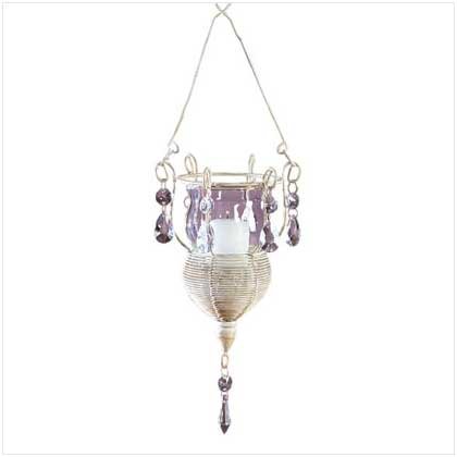 Distressed White Metal Hanging Holder 33003
