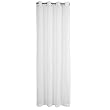 Renaissance Montauk Metallic Box Print Sheer 53-Inch by 95-Inch Grommet Panel, White