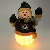 Green Bay Packers 16" Fiber Optic Snowman