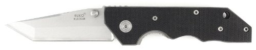 RUKO G10 3-1/2-Inch Blade Folding Knife with Plain Edge Handle (4.40-Oz.)