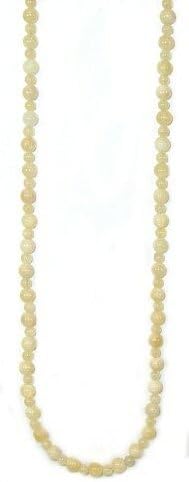 6mm Argonite Bead Necklace - 17 Inch