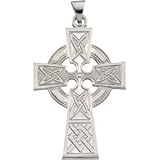 Genuine IceCarats Designer Jewelry Gift 14K White Gold Large Celtic Cross Pendant. 33.00X23.00 Mm Large Celtic Cross Pendant In 14K White Gold