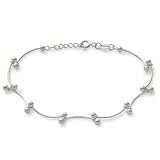 Bridge Jewelry Sterling Silver Curve to Curve Bracelet - Silver