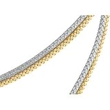 Image of 14K Two Tone Gold Basket Weave Chain - 16.5 inches