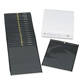 New-C-Line 45911 - Shop Ticket Holders, Letter, Clear Front w/Black Pressboard Back, 25/Box - CLI45911