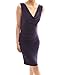 PattyBoutik Elegant Cowl Neck Sleeveless Ruched Stretch Cocktail Sheath Dress