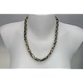 Edelstahl Halskette, K�nigskette, 55 cm, Silber-Gold