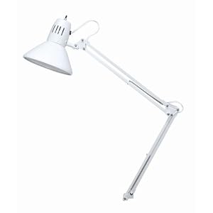 Ore International Swingarm Desk Lamp - White by Ore International, Inc.