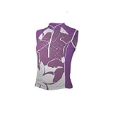Descente 2008 Women's Genesis Sleeveless Cycling Jersey - Delicate Flower/Orchid/Violet - 13522dforvt (L)
