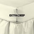 NEW "Ultrafresh" Anti Allergy, 16" EXTRA DEEP KING Size Fitted Cream Sheet, Bedding,Sheets. High Thread Count