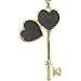 Genuine IceCarats Designer Jewelry Gift 14K Yellow Gold Key Heart Locket With Diamond Cut Pattern. 46.50 Mm X 15.00 Mm Key Heart Locket With Diamond Cut Pattern In 14K Yellow Gold