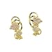 Beautiful! Diamond-cut 10K Yellow-gold Black Hills Gold 2 Leaf Dangle-Post-earrings