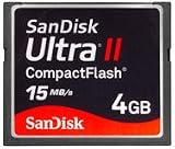 4GB SANDISK ULTRA II CF COMPACT FLASH CARD BULK PACK 15 MB/SEC SPEED