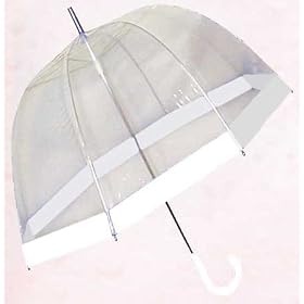 <b>LAMPS BEAUTIFUL Rain Stick Umbrella--Bubble Dome Clear See-Through Umbrella with White Trim--Excellent customer service--see our feedback.</b>