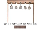 Wine Cellar Innovations Designer Series Collection Red Oak with Dark Walnut Stain Glass Rack 2x27x13-in.