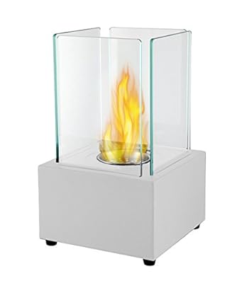 Moda Flame Pavilion Tabletop Firepit Bio Ethanol Fireplace White
