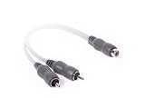 Techlink 640940 2 x Phono Plugs to 1 x Phono Socket - 20cm