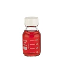 Wheaton 219927 Media Bottle, 250mL Lab 45 Wide Mouth, Graduated With 45mm Polypropylene Screw Cap (Case of 12)