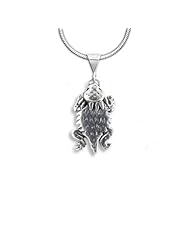 Sterling Silver Horned Toad Pendant by The Magic Zoo