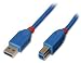USB 3.0 Kabel Typ A/B blau, 2m