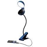 Vibe Clip-on Speaker with Fold Out Light (Battery or Plug in Powered) Blue ~ Checkolite International