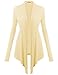 Thanth Womens Comfy Rayon Drape Collar Long Sleeve Cardigan