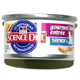 Science Diet Canned Cat Food 3oz Senior Gourmet Beef (24)