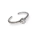 Eve's Addiction Brilliant Cut Twinkling Star CZ Sterling Silver Toe Ring