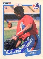 Marquis Grissom, Montreal Expos, 1990 Fleer Autographed Card