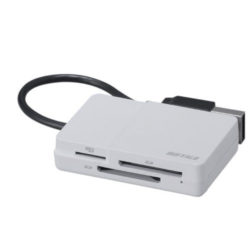 バッファローコクヨサプライ BUFFALO カードリーダー/ライター 18+6メディア対応 Wスロット ホワイト BSCRDSDU2WH