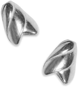 Silver Plated Cone Bead Caps Spiral 12.5mm (2)