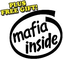 10" Mafia Inside Vinyl Sticker Decal [Die-cut, White] + with Free Sticky Notepad