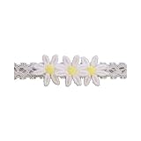Three Yellow Daisies on Dainty Lace Headband
