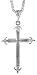 Sterling Silver 2 5/16 (59 mm) Diamond Cut Cross Pendant