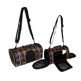 16X10X10 DOG BAG M BLKWHT PLAID