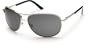 Suncloud Aviator Polarized Sunglass, Silver Frame/Gray Polarized Polycarbonate Lens