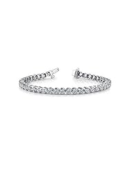 2.42 ct. tw Round Cut Diamond Three Prong 2.2mm Tennis Bracelet (0.04 ct./ea) - G-H SI2 - 14 Kt. White Gold