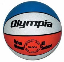 Official Red / White / Blue Rubber Basketball from Olympia (Set of 4)