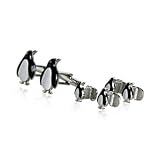Funny Penguin Mens Formal Set of Cufflinks & Studs