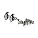 Funny Penguin Mens Formal Set of Cufflinks & Studs