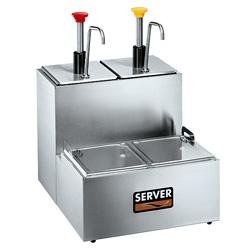 Condiment Serving Station - Compact Two-Tier