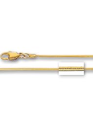 10K Yellow Gold Octagonal Shiny Snake Chain - Width 0.9mm