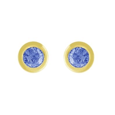 Cheap Girls Jewelry 14k Gold Baby Earrings with CZ For Sale