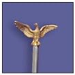 Eagle ornament for small flagpole
