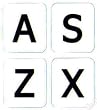 ENGLISH US LARGE LETTERS KEYBOARD STICKERS NON TRANSPARENT WHITE BACKGROUND (Upper Case)