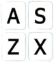 ENGLISH US LARGE LETTERS KEYBOARD STICKERS NON TRANSPARENT WHITE BACKGROUND (Upper Case)