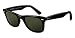 Véritables Lunettes de soleil Wayfarer de Ray-Ban In Black avec leneses noirs